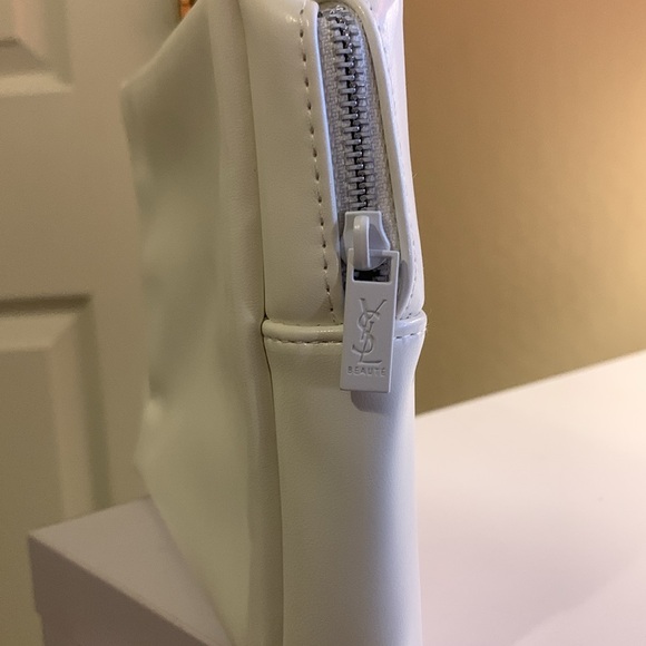 NEW YSL White & Gold Patent Zip Bag - Picture 3 of 3